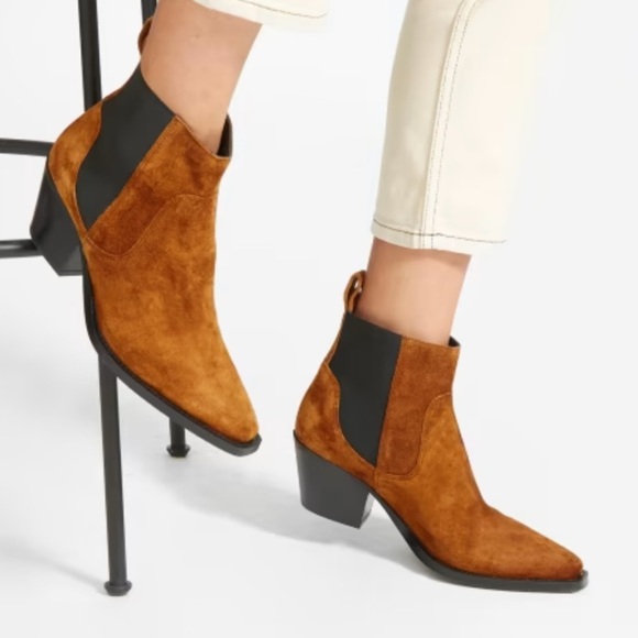 Everlane Western Boot in suede Russet size 8 - Picture 1 of 11